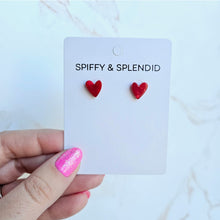 Load image into Gallery viewer, Hand Drawn Heart Studs