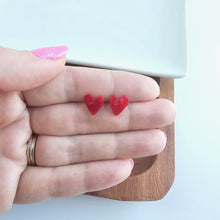 Load image into Gallery viewer, Hand Drawn Heart Studs
