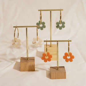 Cute Cream Flower Earrings