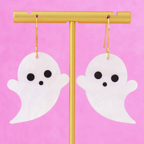 Cute White Ghost Earrings