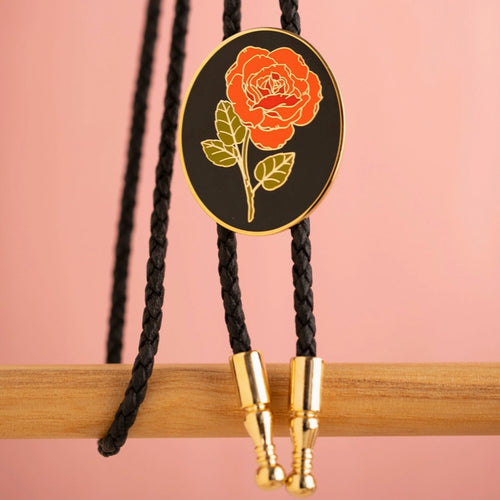 Red Rose Bolo Tie